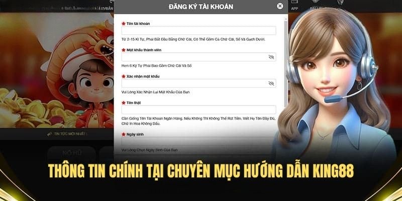 Thông tin chính tại chuyên mục hướng dẫn King88